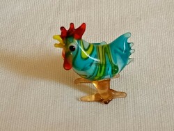 Üveg miniatűr MURANO kakas 01 kiskakas