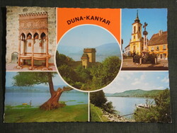 Képeslap, Duna kanyar látkép részlet, Visegrág,Szentendre,Szob,Vác,1979-