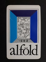 Kártyanaptár 1982 - Alföld 1982 feliratos retró, régi zsebnaptár