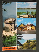 Képeslap, Duna kanyar látkép részlet, Visegrág,Szentendre,Szob,Vác,1979-