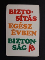 Kártyanaptár 1970 - Biztosítás Egész Évben, Állami Biztosító feliratos retró, régi zsebnaptár