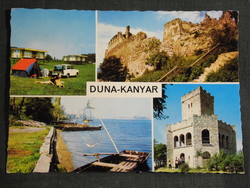 Képeslap, Duna kanyar látkép részlet, Visegrág,Szentendre,Szob,Vác,1973-