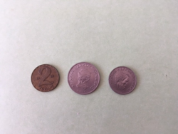 20 Forint 5 Forint 2 Forint coins 1989.