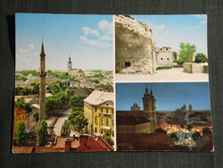 Képeslap, Eger,mozaik,templom,Bazilika,Minaret,látkép,részletek,vár múzeum, 1976-