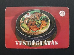 Kártyanaptár 1982 - Vendéglátás feliratos retró, régi zsebnaptár