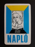Kártyanaptár 1982 - Hajdú Bihari Napló feliratos retró, régi zsebnaptár