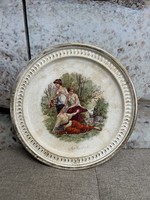 Marienbad Cseh Jelenetes Porcelán Tál A76