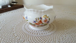 Aynsley "Cottage Garden" angol porcelán pillangós,virágos cukortartó,bonbonier