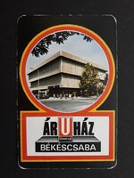 Kártyanaptár 1982 - Univerzál Áruház, Békéscsaba feliratos retró, régi zsebnaptár