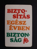 Kártyanaptár 1970 - Biztosítás Egész Évben, Állami Biztosító feliratos retró, régi zsebnaptár