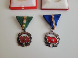 Magyar Népköztársaság A Haza Szolgálatáért Érdemérem ezüst, bronz fokozata szocialista kitüntetés