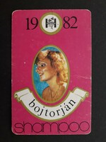Kártyanaptár 1982 - Herbária bojtorján shampoo feliratos retró, régi zsebnaptár