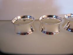 SZALVÉTAGYŰRŰ - 6 db -  EZÜSTÖZÖTT - TÖMÖR - 4,5 x 2,5  cm - NÉMET - ÚJSZERŰ
