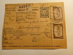V0441 - Budapest - csomagszállító   1921  - Sátoraljaújhely  -VAS Menyhért  - vasáru