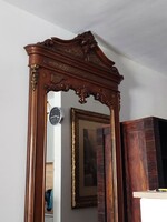 Boulle Konzolasztal tükörrel 253 x 110 cm rézberakásos