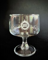 Északpesti ÁFÉSZ retro talpas vitrin üvegpohár