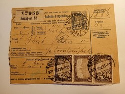 V0442  - Budapest - csomagszállító   1921  - Sátoraljaújhely  -GLÜCK Samu