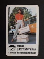 Kártyanaptár 1982 - Csajos, Divatáru Nagykereskedelmi Vállalat feliratos retró, régi zsebnaptár