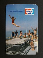 Kártyanaptár 1982 - Pepsi, Lesz egy jó napod feliratos retró, régi zsebnaptár