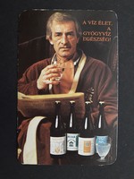 Kártyanaptár 1982 - A víz élet, a gyógyvíz egészség feliratos retró, régi zsebnaptár