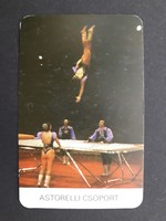 Kártyanaptár 1982 - Fővárosi Nagycirkus, Astorelli Csoport feliratos retró, régi zsebnaptár