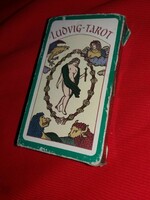 Retro sohasem játszott LUDVIG Tarot jós művészkártya kártyagyári dobozával szép állapot