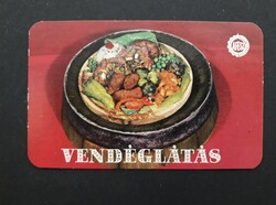 Kártyanaptár 1982 - Vendéglátás feliratos retró, régi zsebnaptár