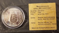 Mocsári teknős .640 ezüst 200 Forint