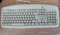 Retro , vintage Logitech Y-SG13 Corded Deluxe Access Keyboard ,klaviatúra, billentyűzet