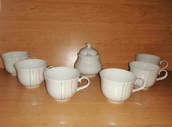 Alföldi porcelán teás csészék cukortartóval (42/d)