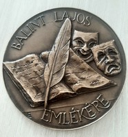 Fülöp Zoltán (1951-) ﻿ "Bálint Lajos Emlékére / A Thália Vándorgyűrű Tulajdonosának bronz pkalett