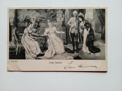 V0534  Régi képeslap  Látogatás  - Une visite -     Párizs 1902  Mademoiselle  Lemmonier