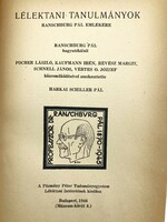 Lélektani Tanulmányok Ranschburg Pál emlékére, Ranschburg Pál hagyatékából, 1946
