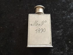 Antik 1890-es parfümös zinn tégely