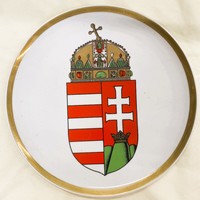 Ritka hollóházi címeres tányér