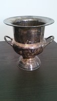 Ezüstözött vintage pezsgős vödör
