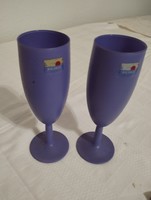 2 db luminarc lila talpas pohár