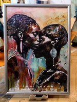 Színes Afrika sorozat - Párom - Molnár Ilcsi alkotás