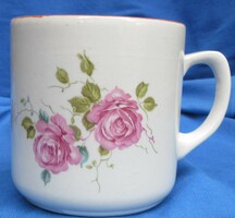 Régi Zsolnay   porcelán  csésze , jelzett, 8,8 cm magas.