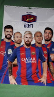 2017. FC BARCELONA futball hivatalos szurkolói falinaptár PLAKLÁT 43 x 30 cm szép állapot