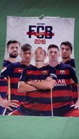 2016. FC BARCELONA futball hivatalos szurkolói falinaptár PLAKLÁT 43 x 30 cm szép állapot