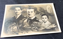 Vitéz nagybányai HORTHY MIKLÓS KORMÁNYZÓ - FIA ISTVÁN - UNOKA ISTVÁN FOTÓLAP cca. 1943