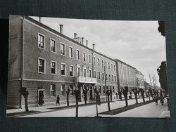 Képeslap,Kaposvár, Tanítóképző iskola látkép,részlet, 1966-