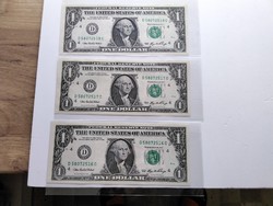 1 dollár 3db sorszám követő 2006-os