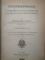 DR. FILARSZKY NÁNDOR - NÖVÉNYMORPHOLOGIA - 1911 - FRANKLIN TÁRSULAT