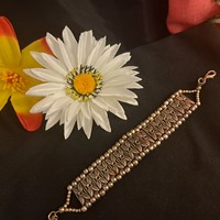 Iparművész ezüstözött  karkötő 2 cm-es