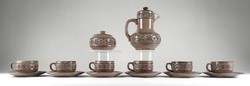 1S405 Vintage Városlőd Majolica Coffee Set