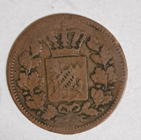 1859. Bajor Királyság 2 pfennig, 1858-1871. II. Lajos / II. Miksa,  (179)