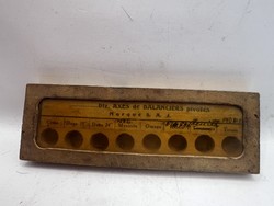 Antik mérőműszerhez fadoboz, 11 x 4 cm-es nagyságú. 6766