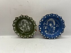 2db,Vásárhelyi falitál, gyűrűtartó, 10 cm-es nagyságú. 6793